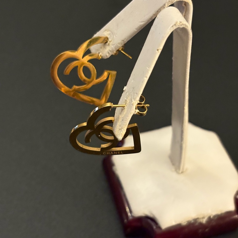 Gold Heart Earrings